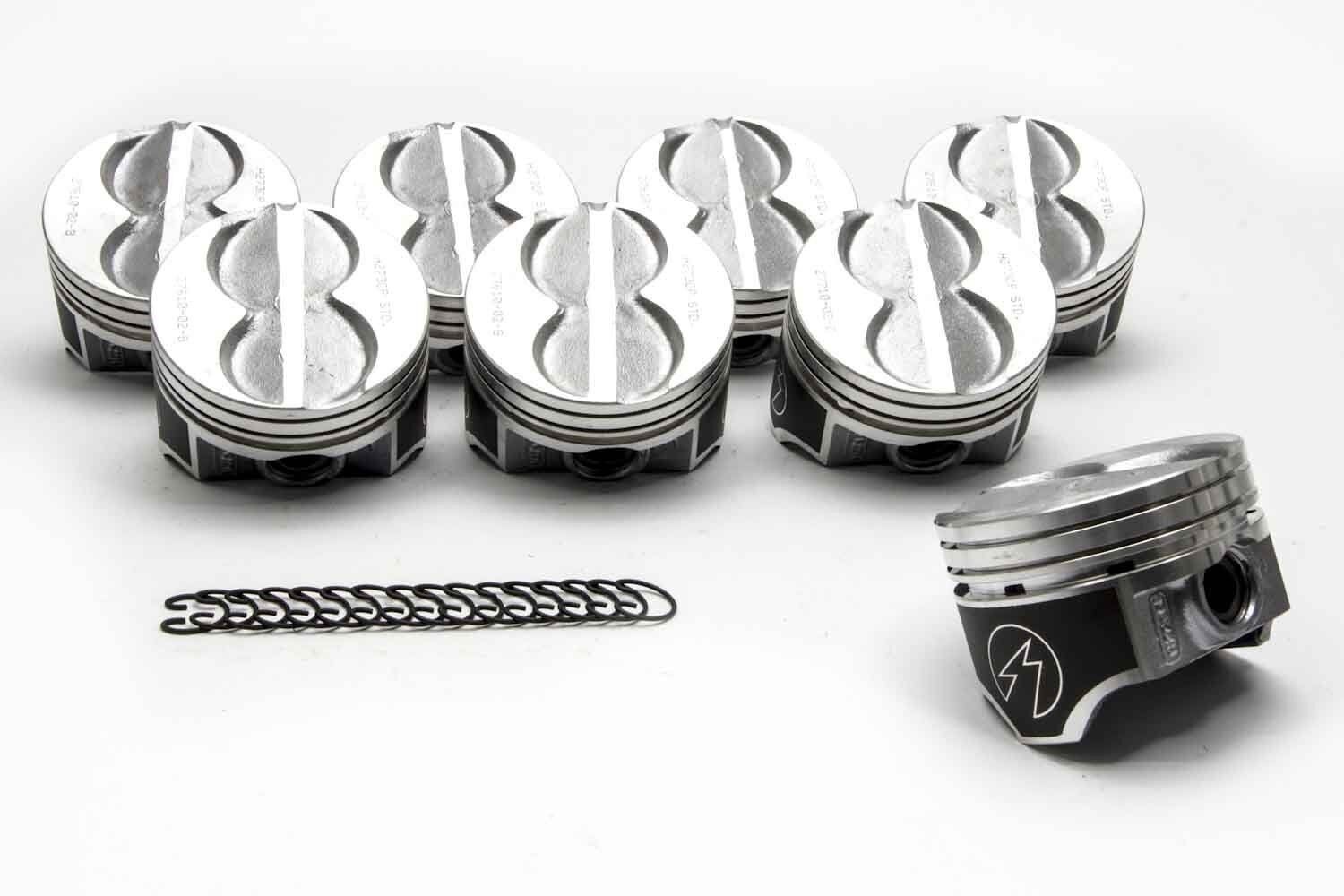 SPEED PRO Ford 289 302 Flat Top Hypereutectic Coated Pistons Set of 8 with 9.0:1 Compression Ratio .060 Over - Perfect for Engine Rebuilds & Performance Upgrades