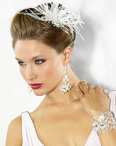 Elegant Crystal Feather Bridal Hair Comb - Sparkling Rhinestone Wedding Headpiece by Kezani Jadore | Perfect for Brides, Prom, Pageants & Special Occasions