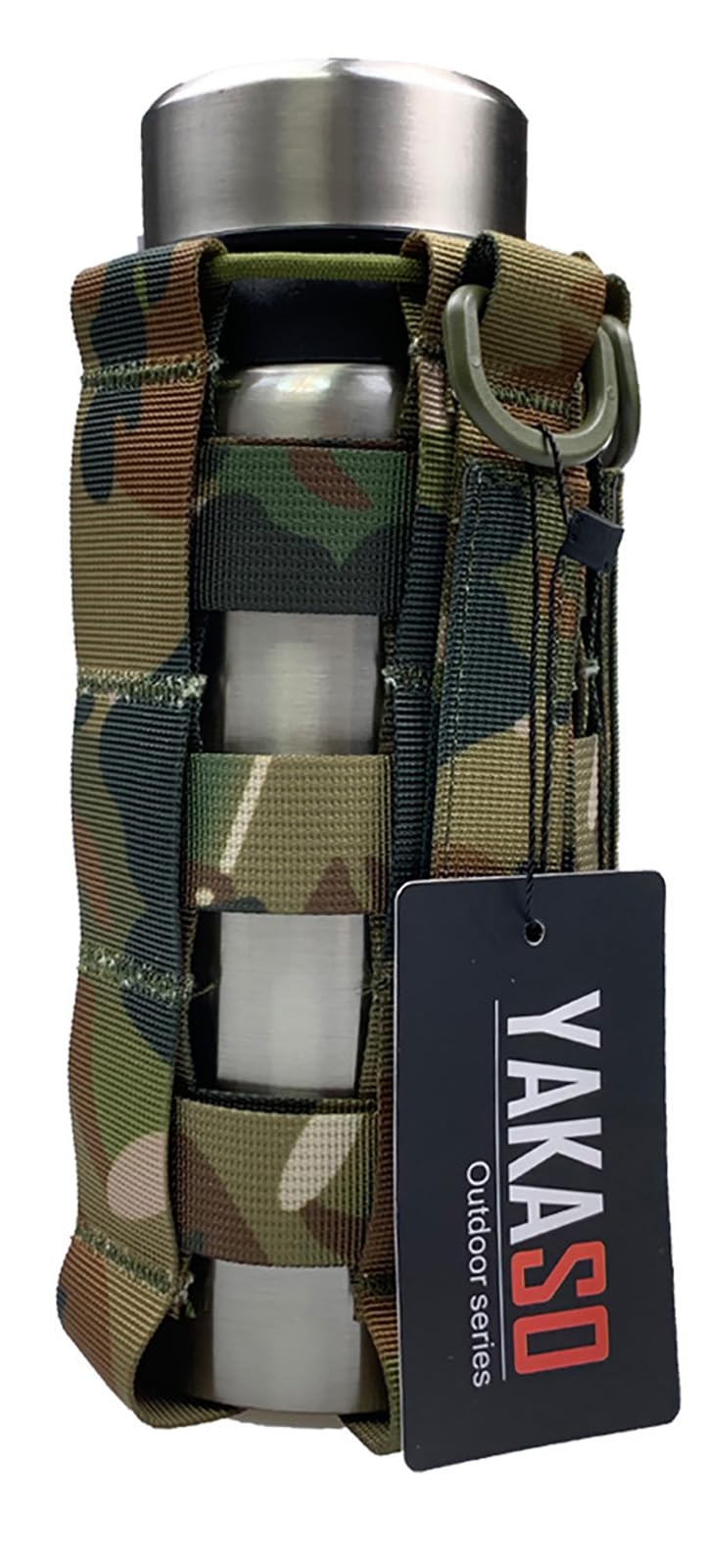 Tactical MOLLE Water Bottle Pouch - Adjustable Hydration Carrier for Hydro Flask, Nalgene & Contigo Bottles | Durable Weave Design Waist Pack | Perfect for Hiking, Camping & Outdoor Adventures