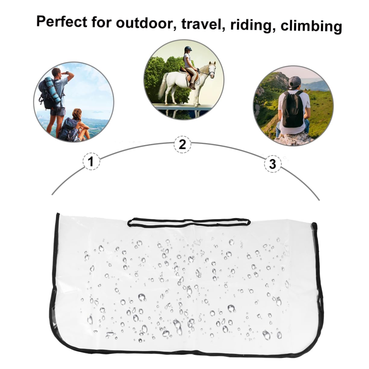 1Pc PVC Handbag Rain Cover & Shield - Waterproof Transparent Design for Outdoor Travel, Shopping & Commuting - Protects Purses from Rain & Dirt