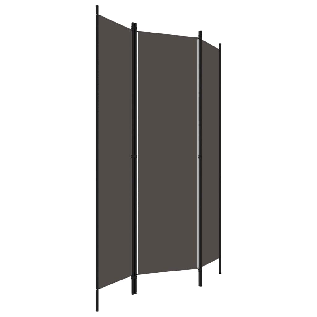 3-Panel Room Divider with Iron Frame & Fabric Screen - Portable Folding Partition for Home Office, Bedroom & Living Room - 59.1