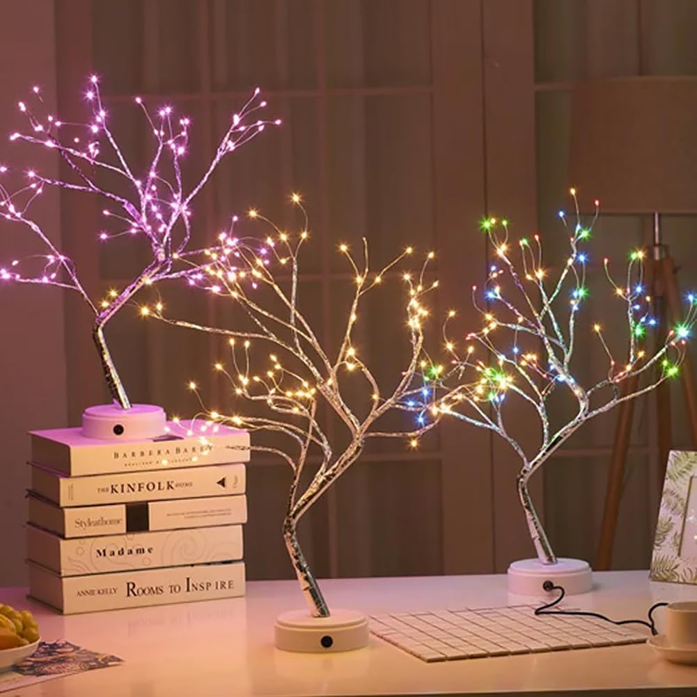 Battery Operated LED Fairy Lights - Mini Christmas Tree Copper Wire Garland Lamp for Holiday Decor, Kids Room, Bedroom & Home Decoration | Perfect for Christmas Tree Decorations, Party Lighting & Cozy Ambiance