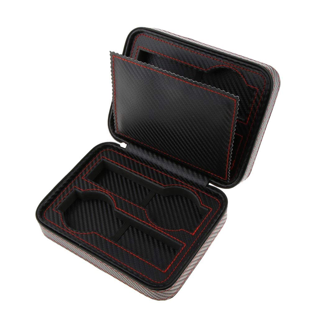 Premium PU Leather Watch Box with 4 Slots - Portable Travel Storage Case & Display Organizer for Men & Women - Perfect for Travel, Home Storage & Watch Collection (Black)