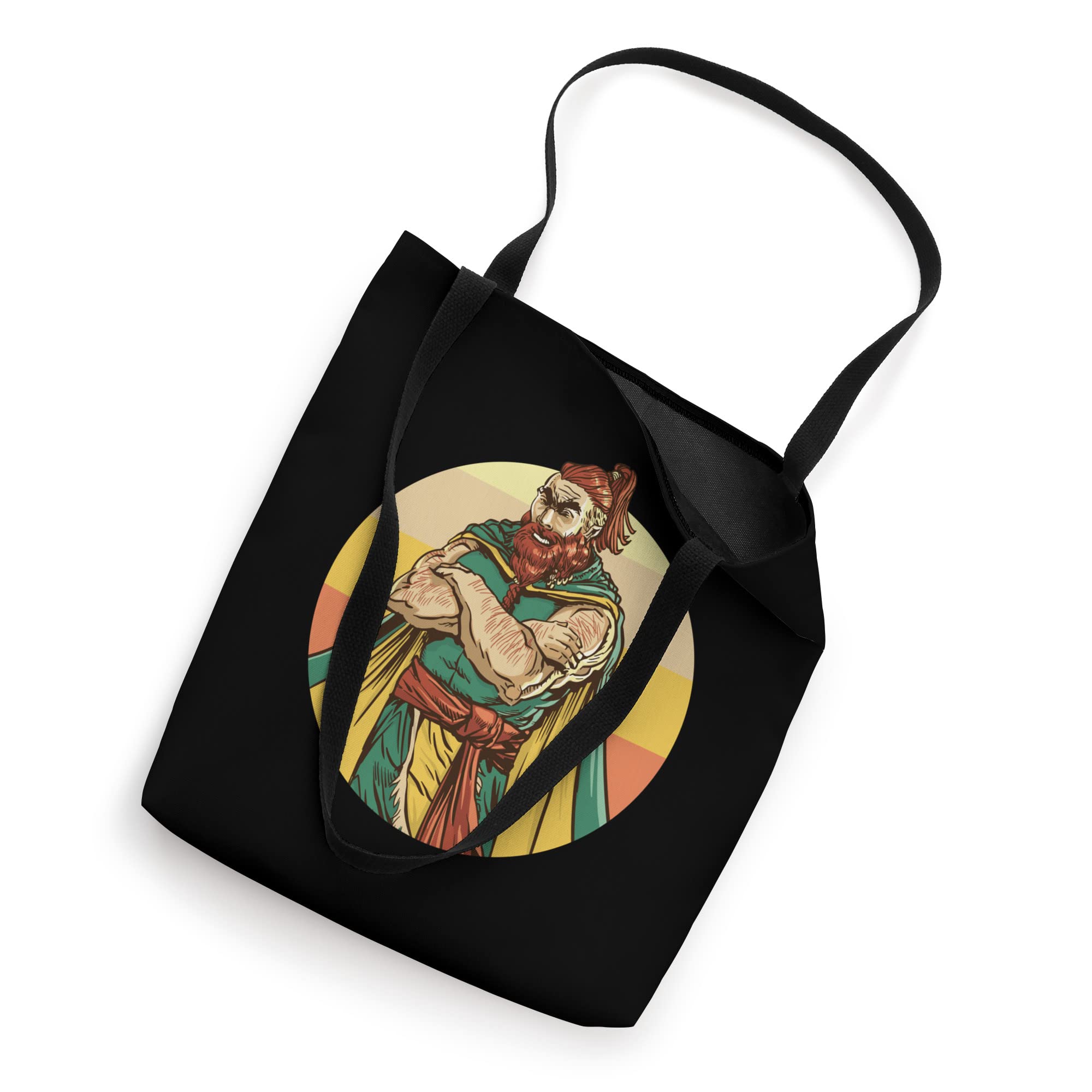 Angry Viking Man Tote Bag for Men - Durable Canvas Shoulder Bag - Perfect for Work, Gym, Travel & Shopping