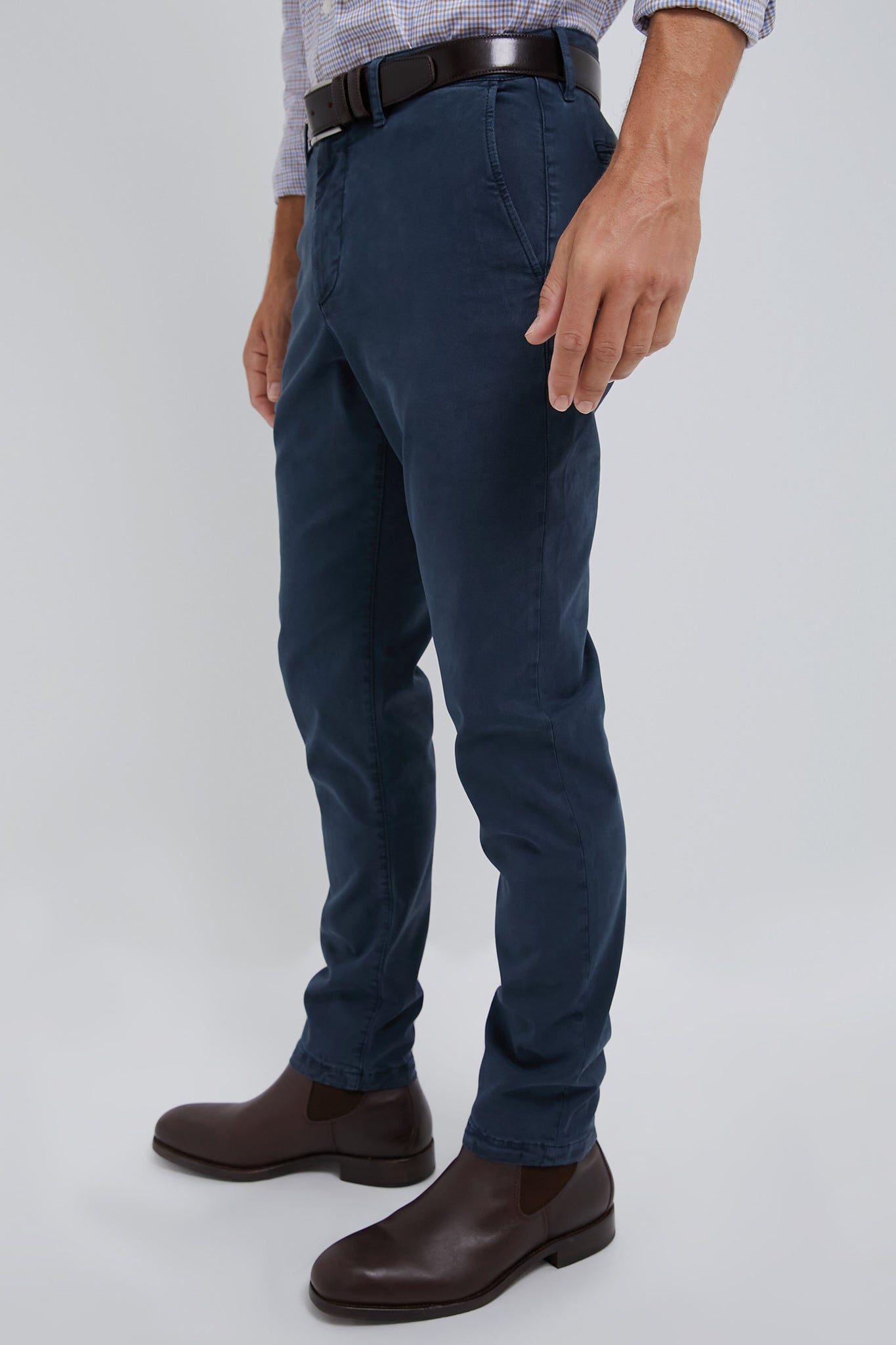 Blue Nights Coastline Chino Pants for Men - Comfortable Slim Fit Casual Trousers - Perfect for Office, Travel & Outdoor Activities
