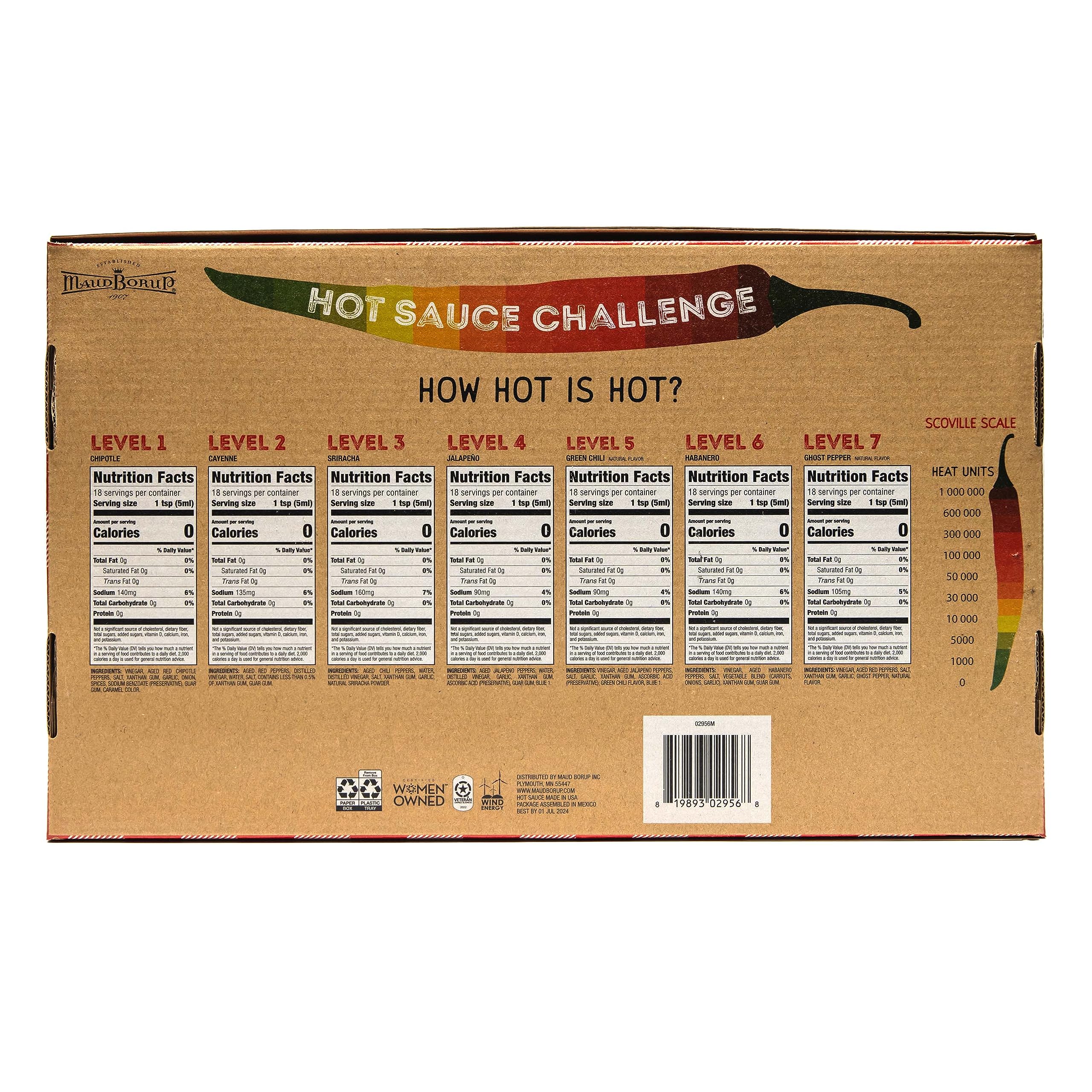 Spicy Hot Sauce Gift Set - 7 Bottles Variety Pack (3 fl. oz each) | Gluten Free Vegan Hot Sauces for Men, Women & Teens | Perfect for BBQ, Cooking, Gifts & Hot Sauce Lovers