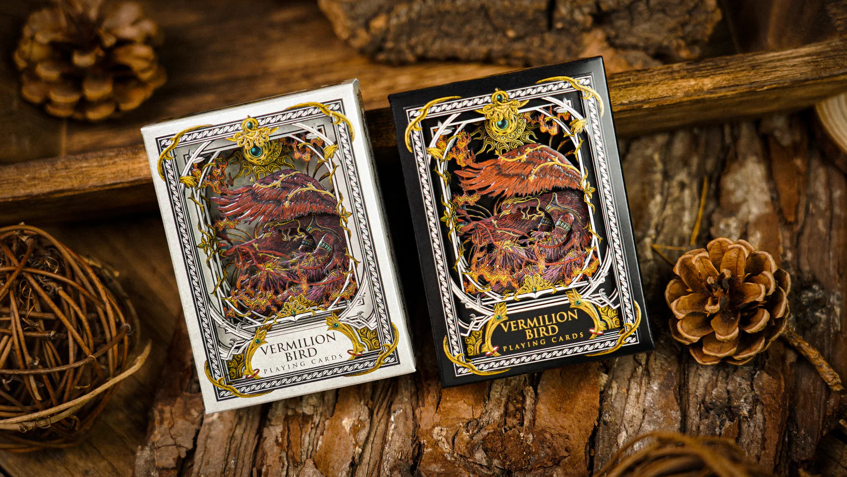 Vermilion Bird Luxury Playing Cards - Premium Quality Poker Cards for Magic Tricks, Cardistry & Casino Games - Perfect for Parties, Poker Nights & Collectors