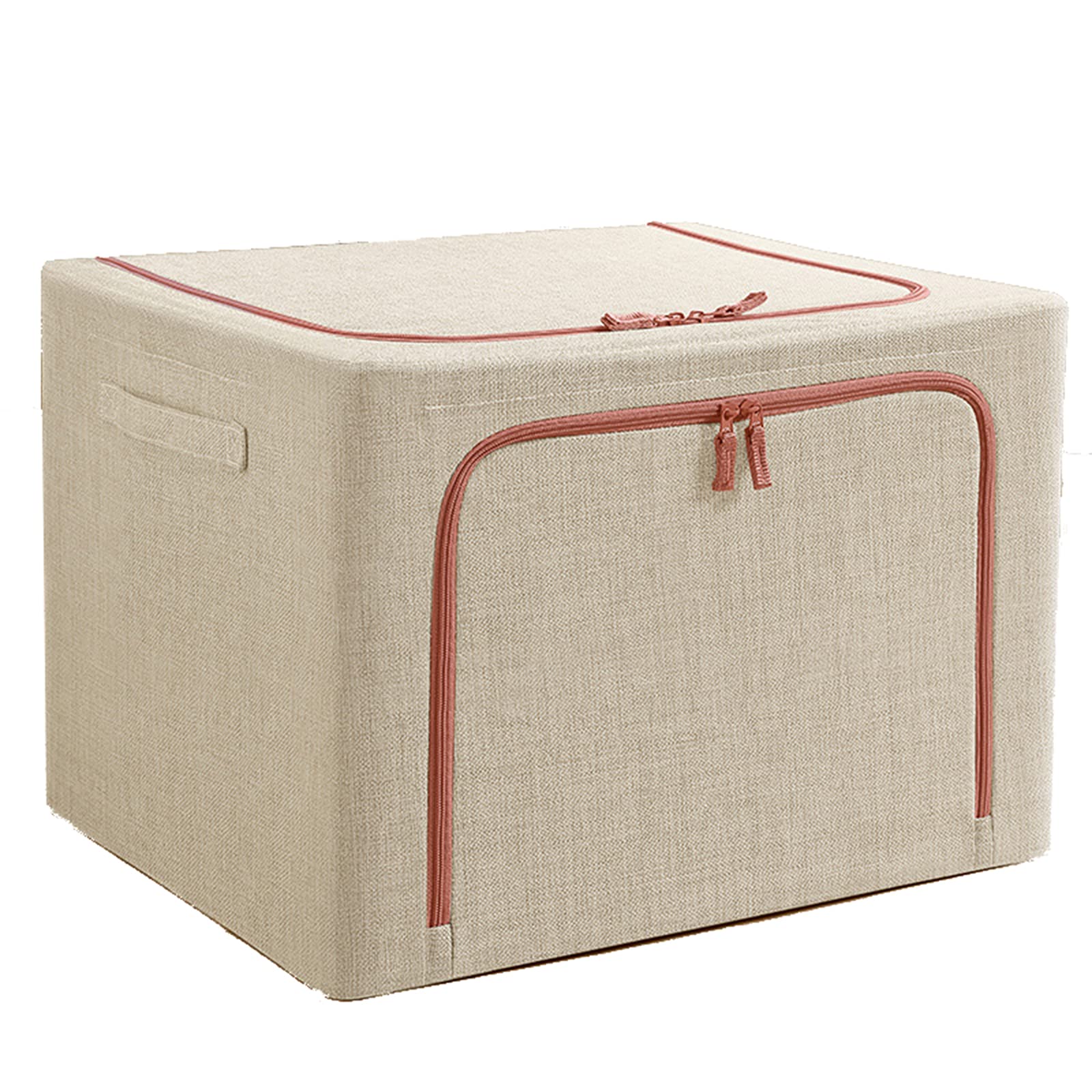 **LIU 66L Large Clothes Storage Box - Foldable Oxford Fabric Organizer for Underwear, Laundry, Toys & Wardrobe Organization - Khaki | Perfect for Bedroom, Closet & Home Storage Solutions**