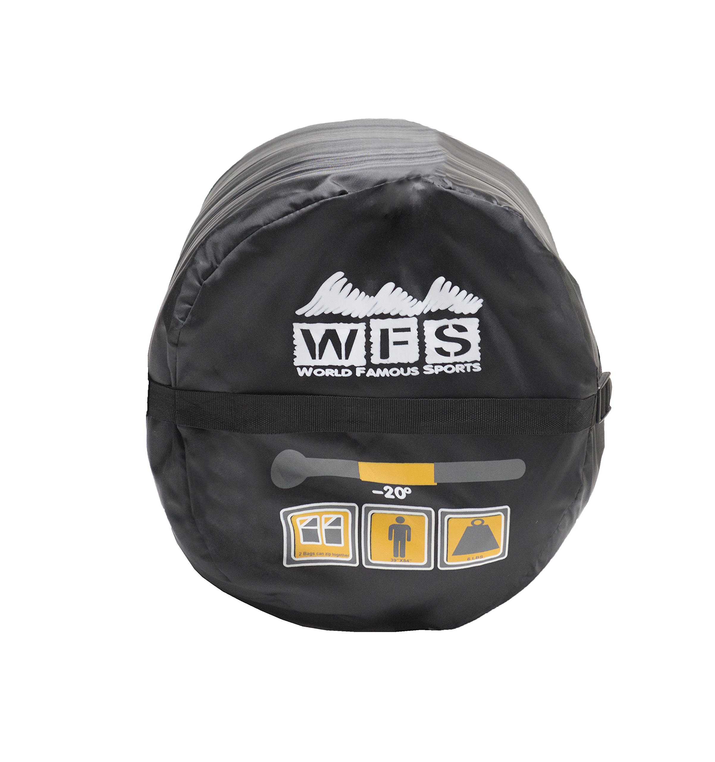 World Famous Sports Sleeping Bag - Lightweight, Waterproof & Insulated for Camping, Hiking & Outdoor Adventures