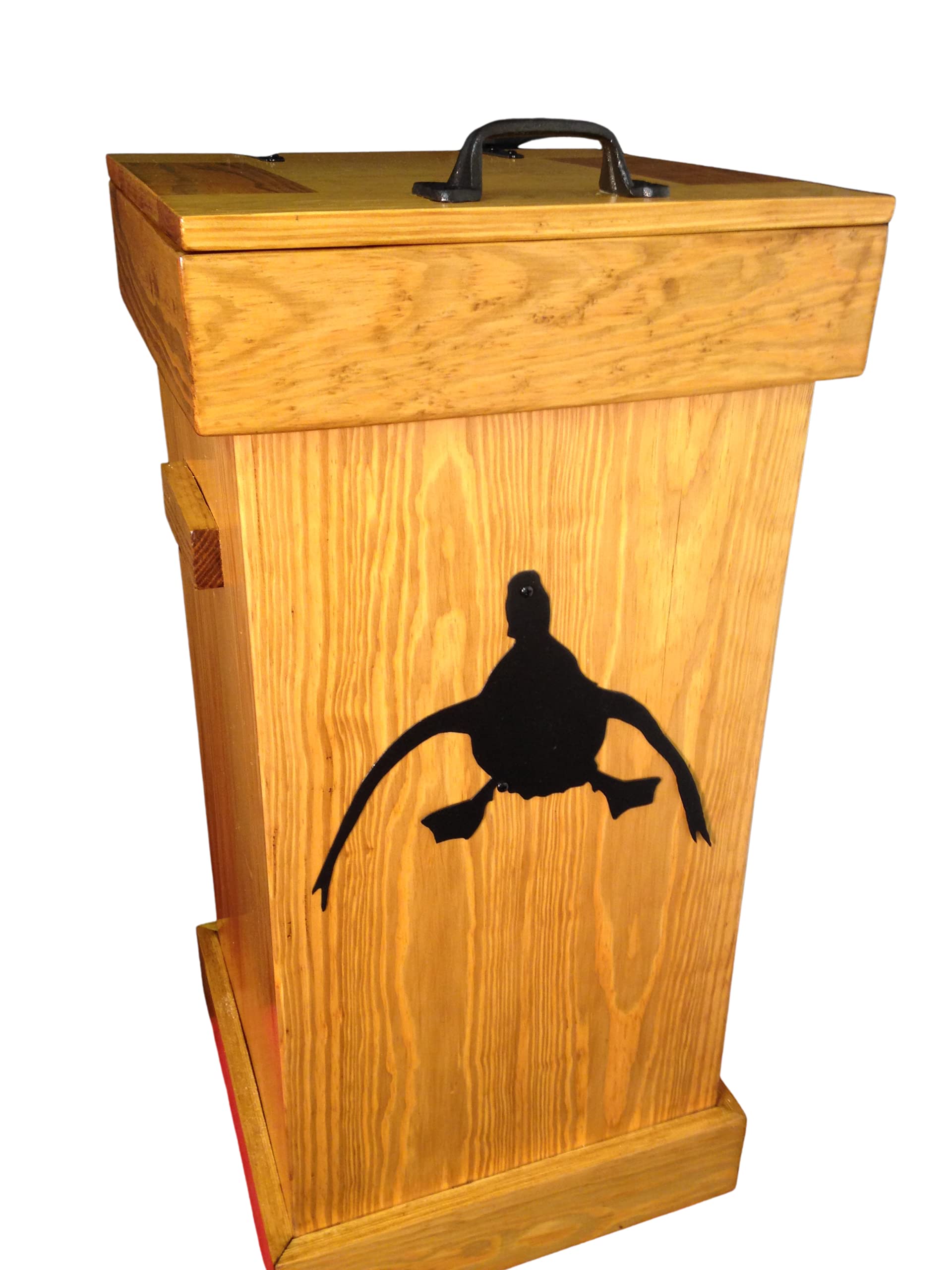 30 Gallon Wooden Trash Can - Rustic Outdoor Garbage Bin for Patio, Garden & Backyard Waste Disposal