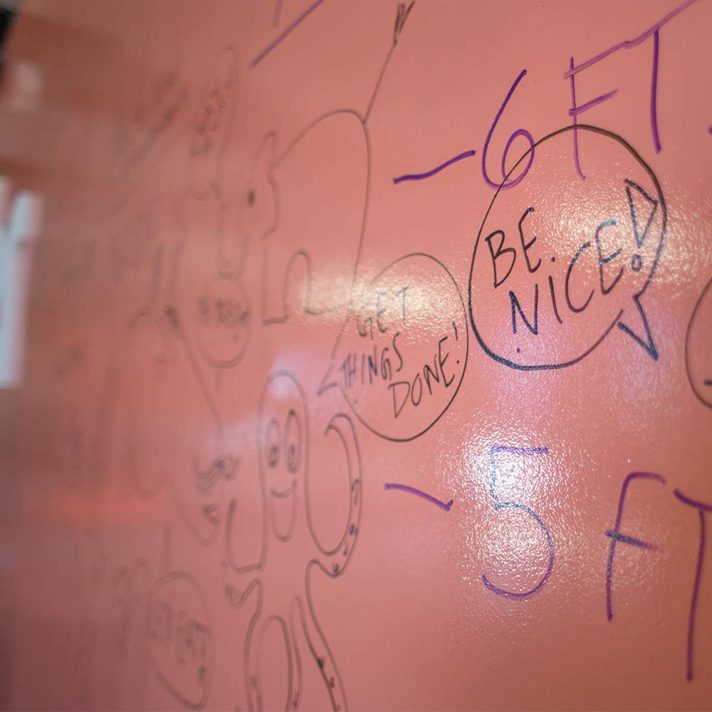 White Board Paint - 50 Sq Ft Clear Coat, Stain Proof Dry Erase Surface | No Mixing Formula with Whiteboard Renew Spray Cleaner | Perfect for Home Offices, Classrooms & DIY Wall Projects