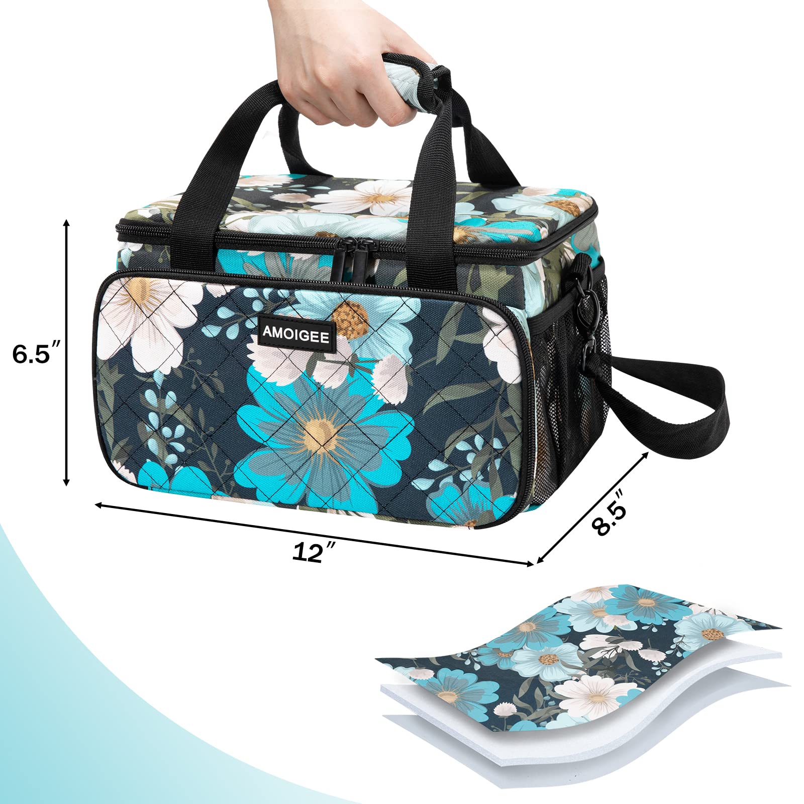AMOIGEE Durable Carrying Case for Cricut Joy & Mug Press - Compact Storage Organizer for Easy Press Mini & Cricut Joy Accessories - Perfect for Crafting, Travel & Home Organization