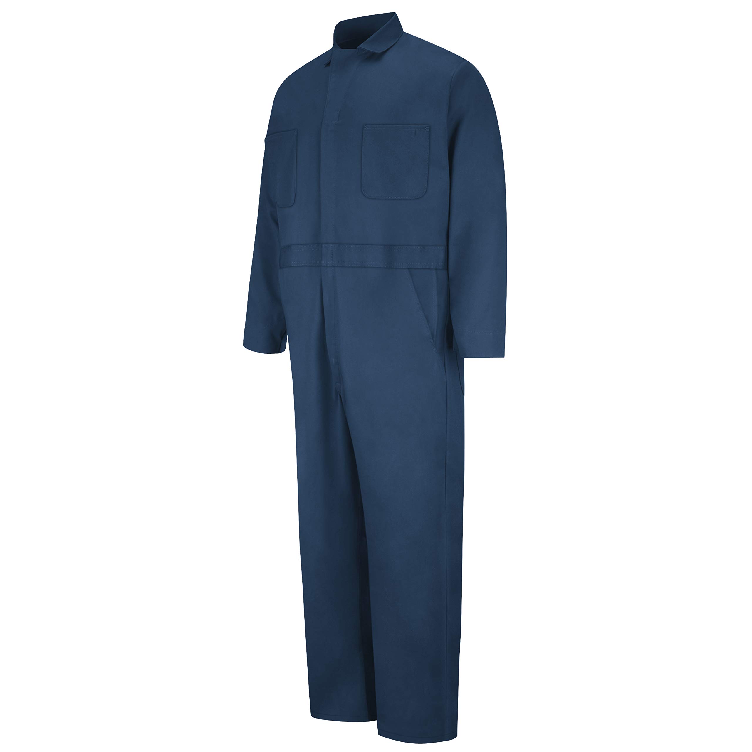 Red Kap Men's Button Front Cotton Coverall - Durable Workwear for Mechanics, Painters & Industrial Use | Comfortable & Breathable for Long Shifts