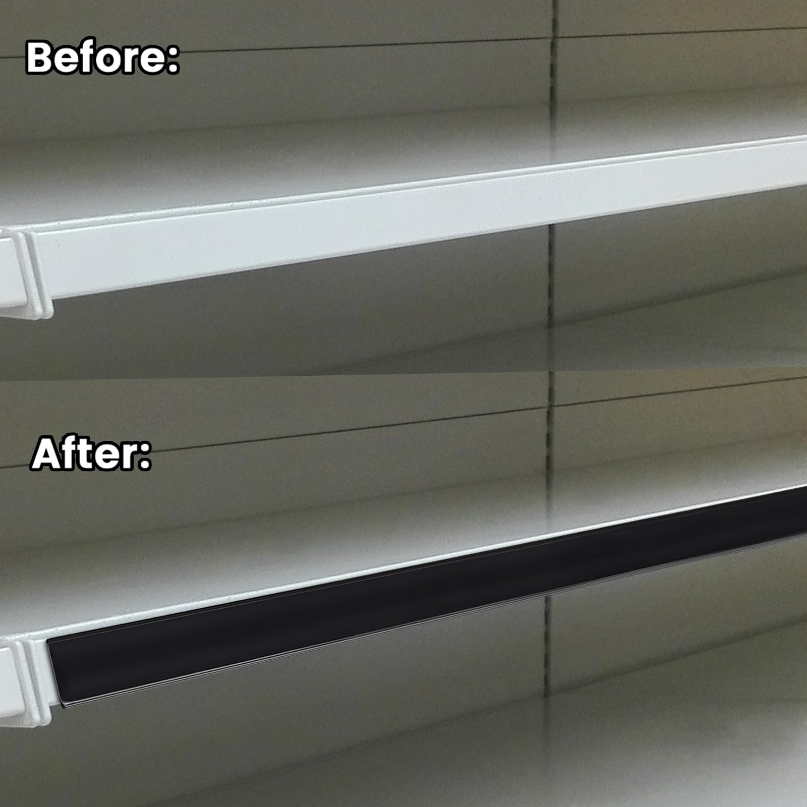 50 Pack Self-Adhesive 1.25 Inch Shelf Strip Price Tag Holders - Clear Plastic Front & Black Back - Fits Plastic, Metal & Wood Gondola Shelves - Retail Store Display & Product Labeling Solution