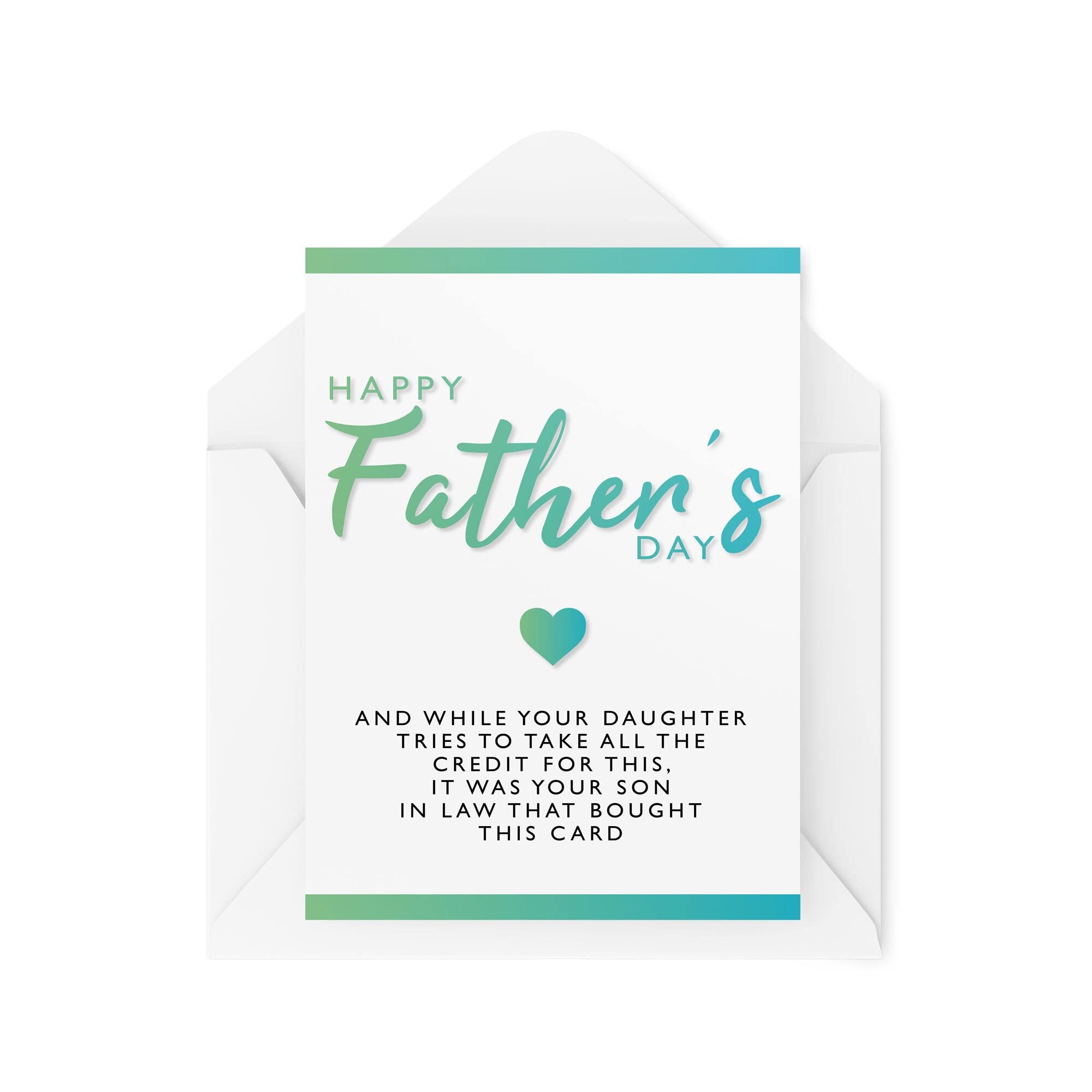 Funny Father's Day Cards for Dad - Humorous Greeting Cards with Jokes | Perfect Gift from Son-in-Law (Not Daughter) | Great for Father's Day Gifts, Birthday Cards & Special Occasions | CBH211