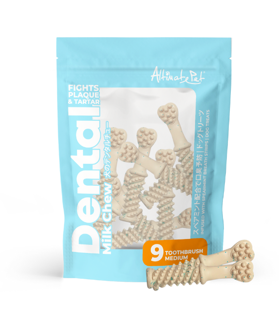 Altimate Pet Dental Dog Chews for Teeth Cleaning - Milk & Spearmint Flavor - Reduce Plaque & Tartar - Healthy Dental Treats for Small, Medium & Large Dogs - Perfect for Daily Oral Care & Fresh Breath