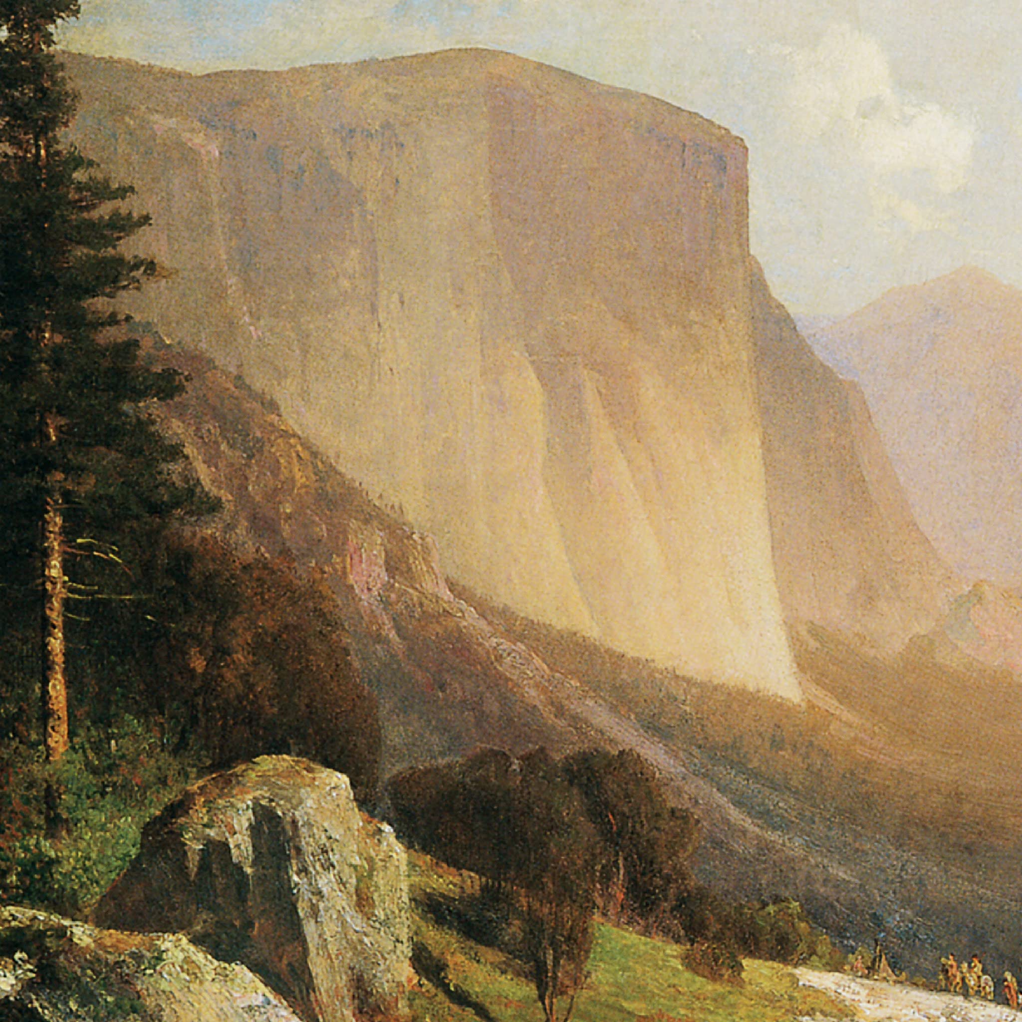 Design Toscano Yosemite Valley 1865 Canvas Art Print - Small Wall Decor for Living Room, Office & Bedroom - Famous Landscape Painting Replica