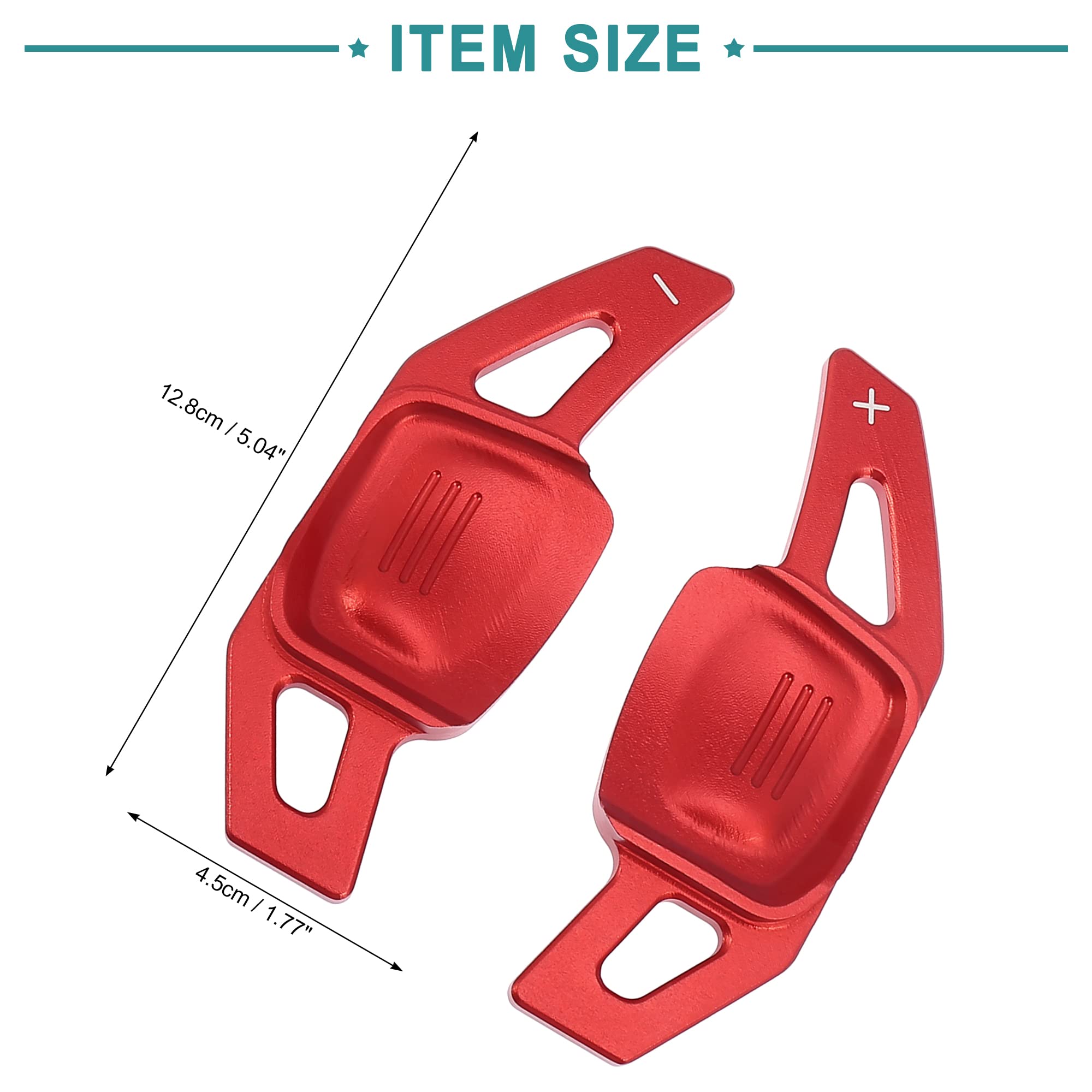 ACROPIX Shift Cover Steering Wheel Paddle Shifter Extension - Compatible with VW Passat (2012-2022 Models) - 2 Pack Red Aluminum Alloy - Enhance Driving Performance & Sporty Look - Perfect for Racing Enthusiasts & Daily Commute
