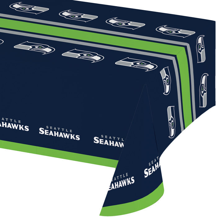 12-Piece Bulk Seattle Seahawks Table Covers - Waterproof NFL Team Party Decor for Game Day, Tailgating & Home Gatherings