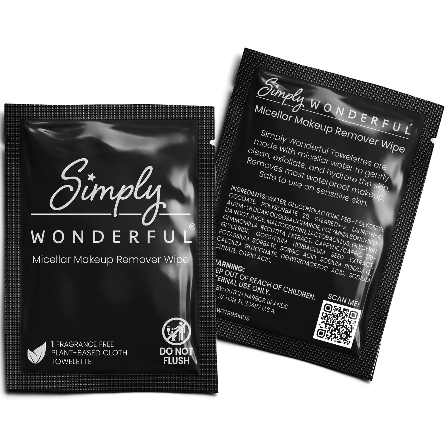 Simply Wonderful Micellar Water Makeup Remover Wipes - Individually Wrapped Facial Cleansing Wipes for Makeup, Mascara, Lipstick, Oil & Dirt Removal - 1000 Count Bulk Pack | Perfect for Travel, Gym & Daily Skincare Routine