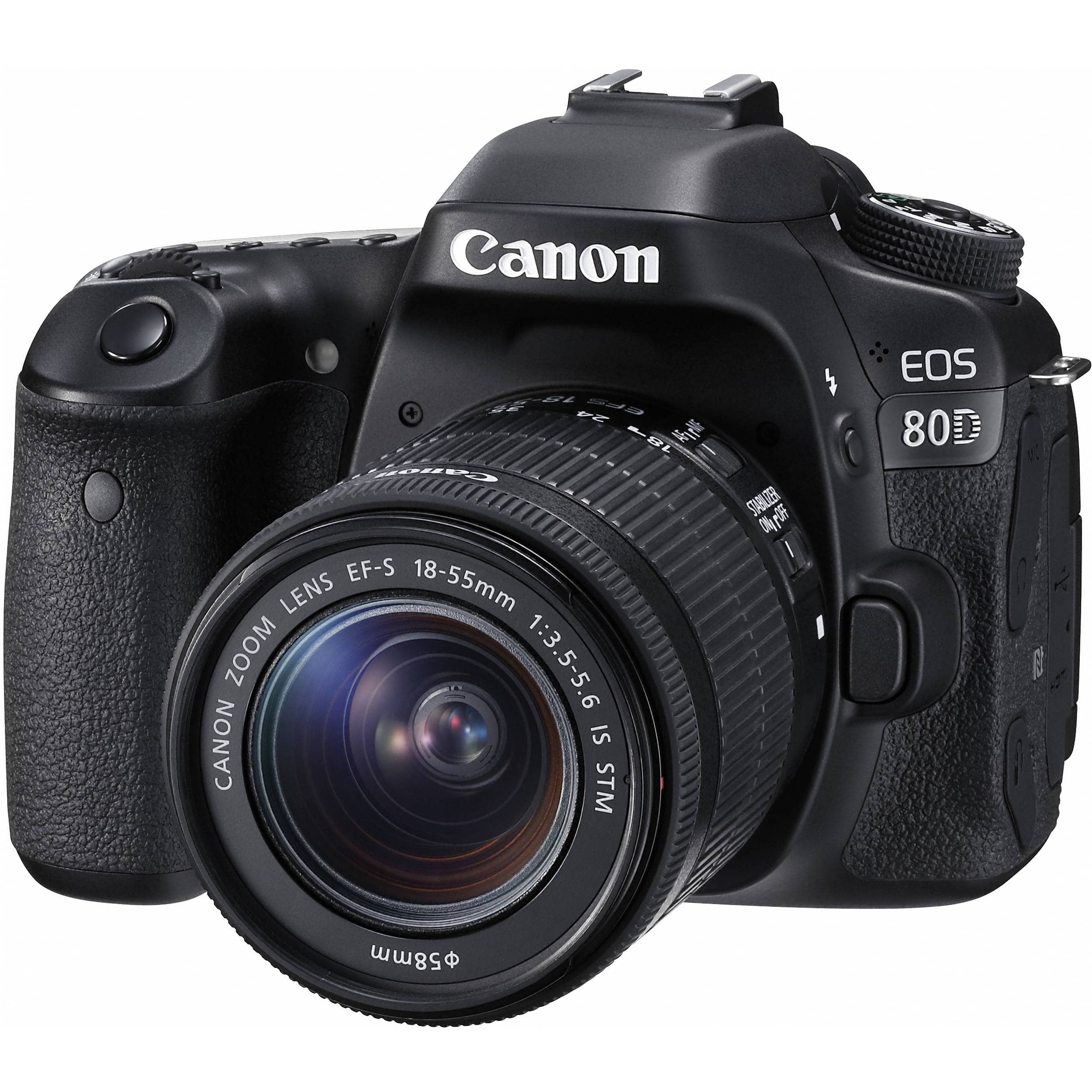 Canon EOS 80D DSLR Camera with 18-55mm Lens Kit - Professional Photography for Beginners, Vlogging & Travel - Includes EF-S 18-55mm f/3.5-5.6 IS STM Lens