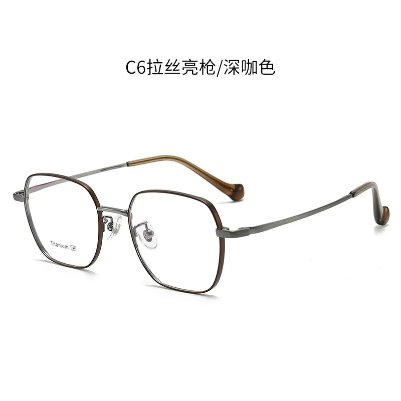 Aror Women's Full Rim Square Polygon Titanium Eyeglasses 495026 - Lightweight & Durable Glasses for Work, Reading & Fashion