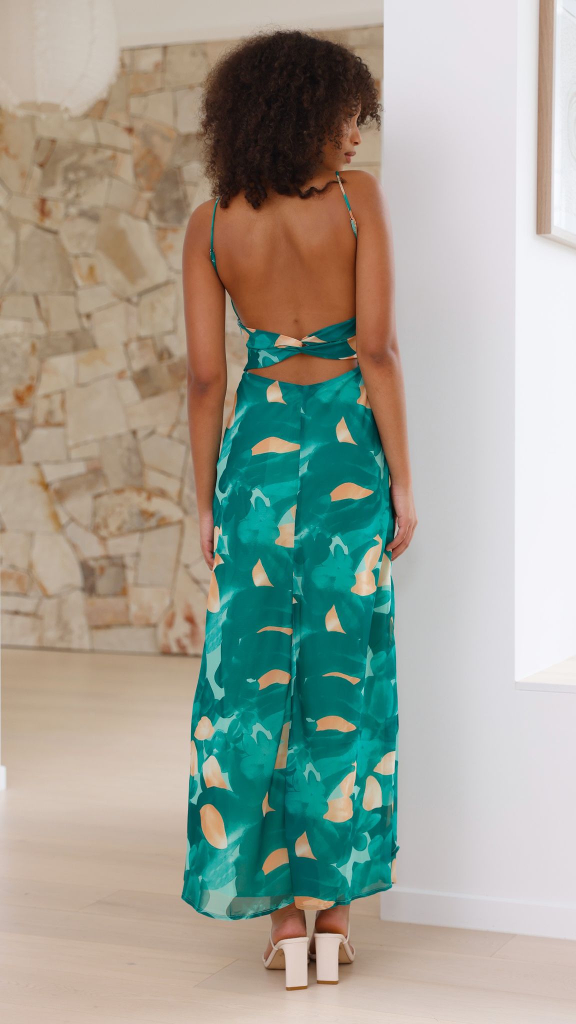 Margie Midi Dress - Floral Print Green Summer Dress for Women | Casual & Party Wear | Perfect for Beach, Vacation and Date Nights