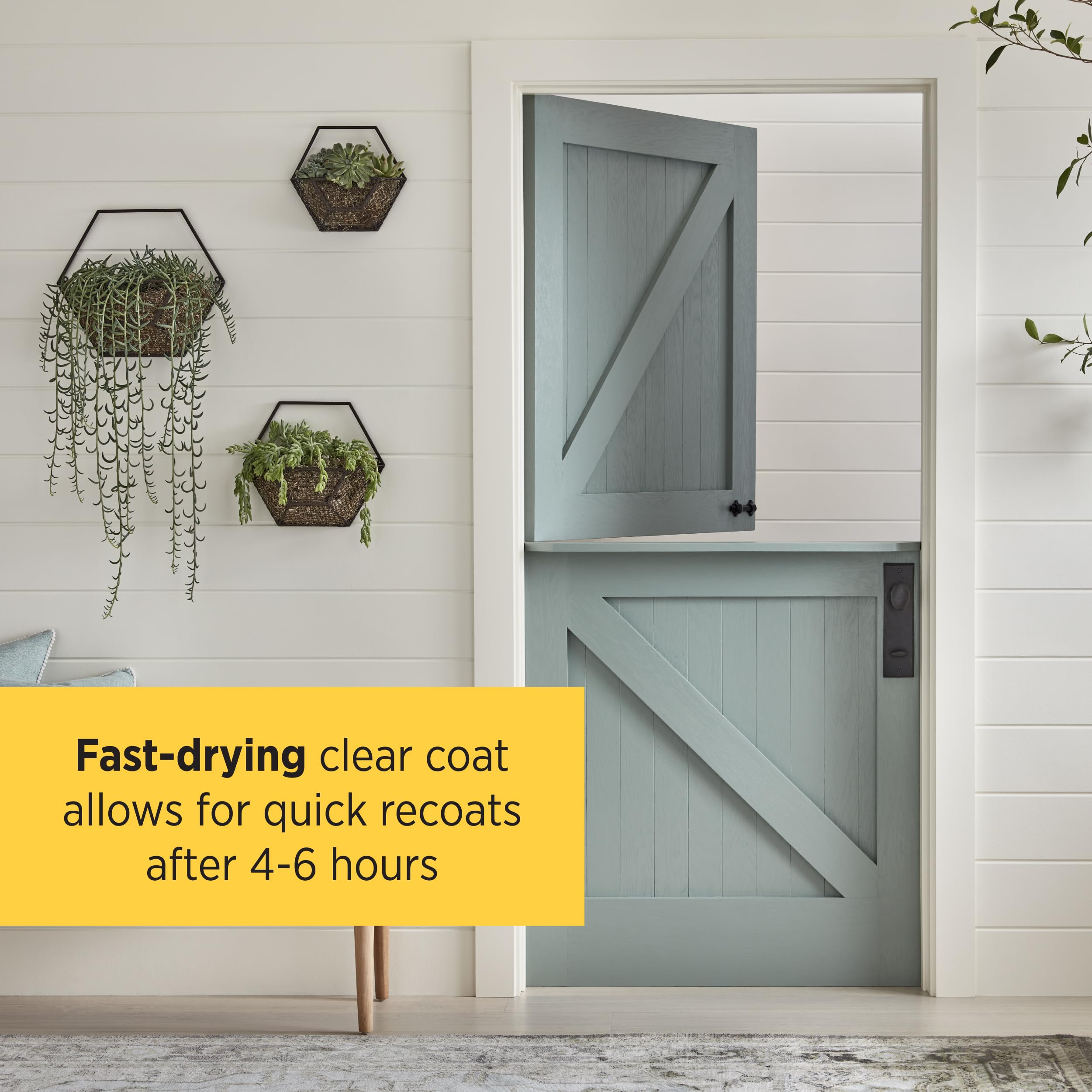 Minwax Super Fast Drying Polyurethane Protective Wood Finish - Clear Gloss 1 Gallon for Floors, Furniture & Cabinets | Quick-Drying Wood Sealant for Indoor & Outdoor Use