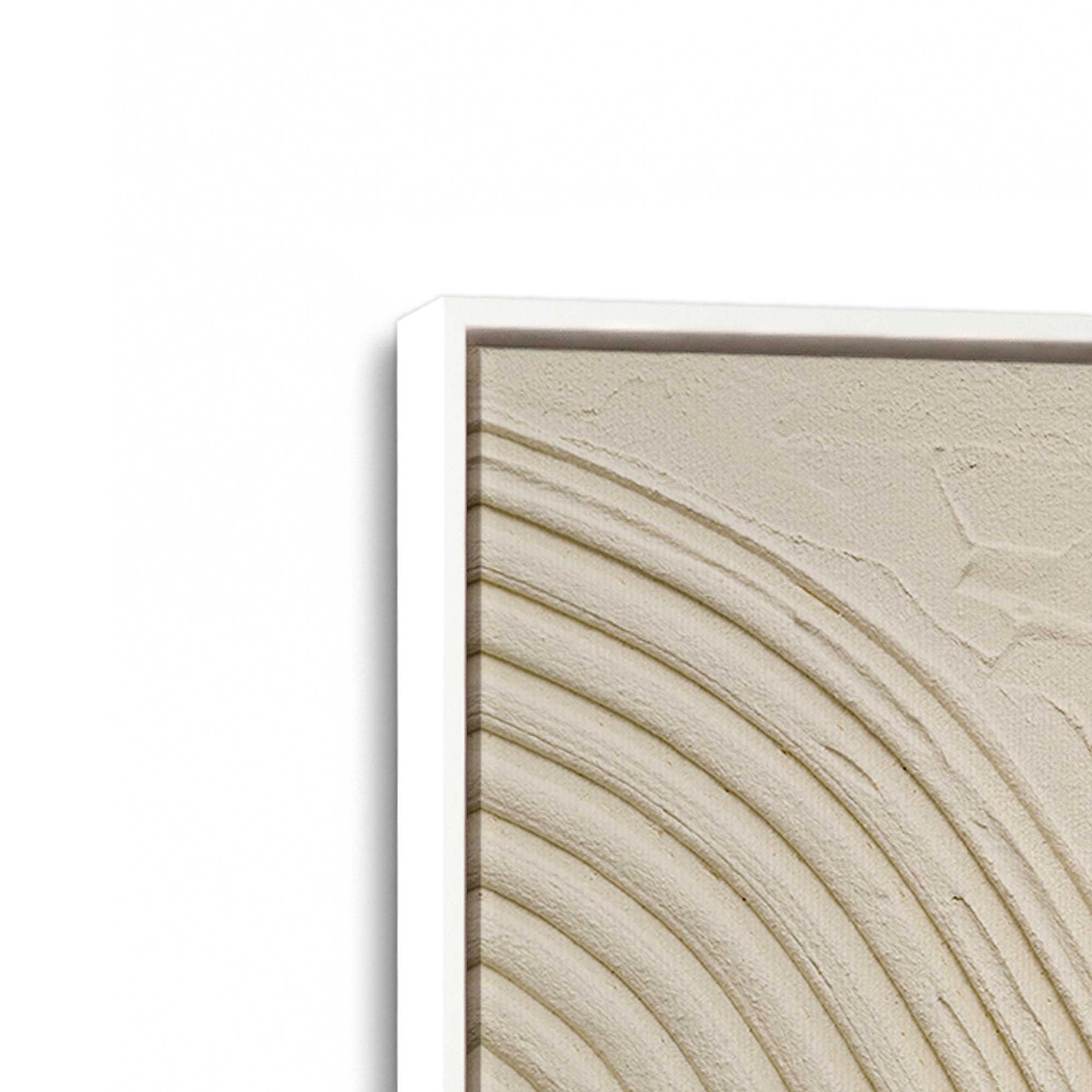 Beige Abstract Echoed Curves Canvas Wall Art Print - Modern Home Decor for Living Room, Bedroom & Office