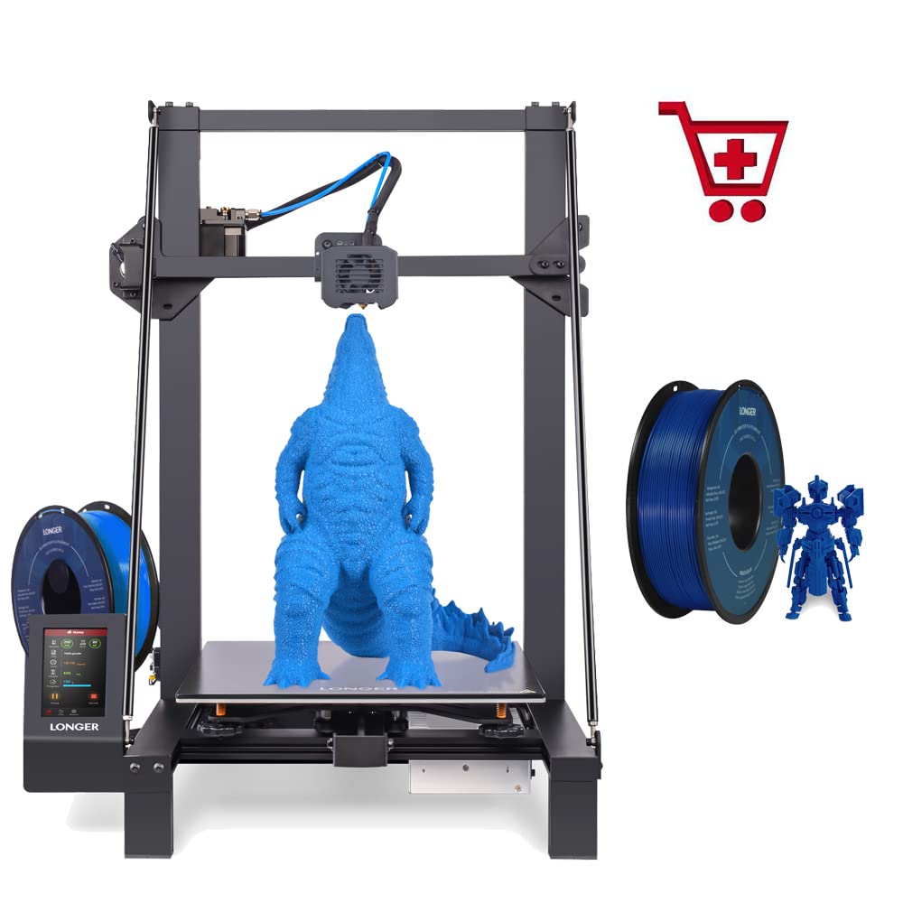 LONGER LK5 Pro 3D Printer with 1.75mm Blue PLA Filament Bundle - Perfect for Home DIY Projects, Prototyping & Educational Use