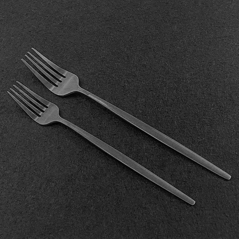 36-Piece Stainless Steel Flatware Set - Matte Black 304 Cutlery Service for 6 (Knives, Forks, Spoons) | Durable Kitchen & Dining Utensils for Home, Restaurant, Wedding, and Dinner Parties