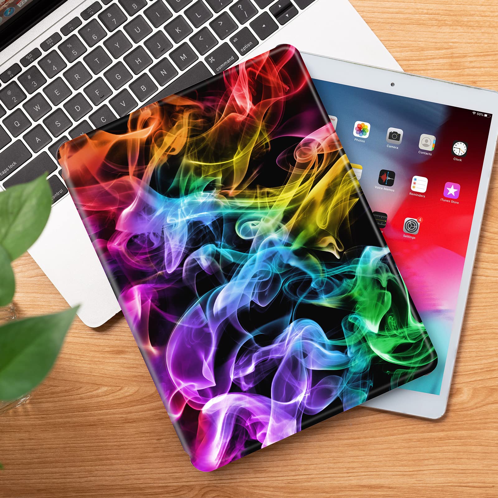 Vimorco iPad 9th/8th/7th Generation Case 10.2 inch 2021/2020/2019 & iPad Pro 10.5 inch 2017 / iPad Air 3rd Generation 2019 Protective Cover - 360° Rotating Stand with Apple Pencil Holder, Multi-Angle Viewing & Shockproof Design - Perfect for Work, Study & Entertainment (Smoke)