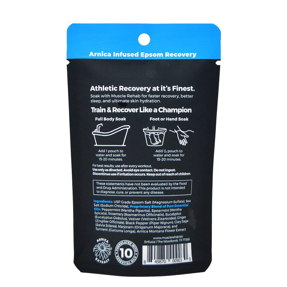 Muscle Rehab Bath Soak - Travel Size Epsom Salt Soak for Pain Relief & Relaxation | Perfect for Post-Workout Recovery, Travel & Spa Days