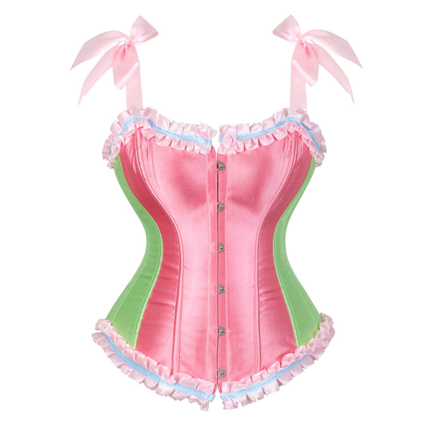 Women's Sexy Pearl Embellished Satin Bustier Corset - Waist Cincher Shapewear for Tummy Control & Hourglass Figure | Perfect for Burlesque, Lingerie & Special Occasions