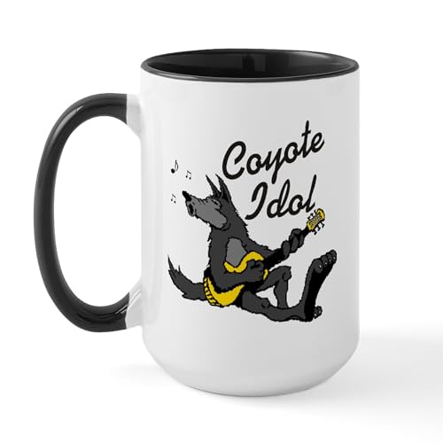 White/Black Inside - Coyote Idol Large Mug
