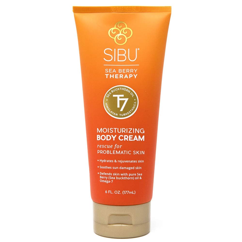 SIBU Sea Buckthorn Moisturizing Body Cream - 6 oz | Hydrating & Nourishing Skin Care for Dry Skin - Perfect for Daily Use & Post-Shower Moisturization