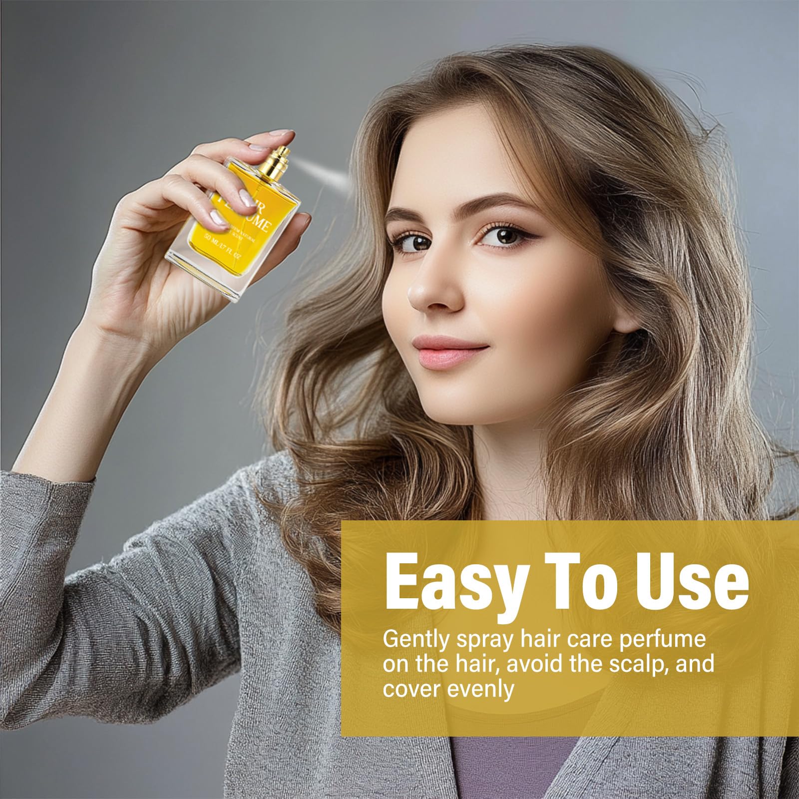 Premium Hair Perfume & Essential Oil Mist for Women - Long-Lasting Pheromone Fragrance for Dry, Damaged Hair with Anti-Frizz & Nourishing Benefits | Perfect for Daily Styling, Special Occasions & Hair Care Routine