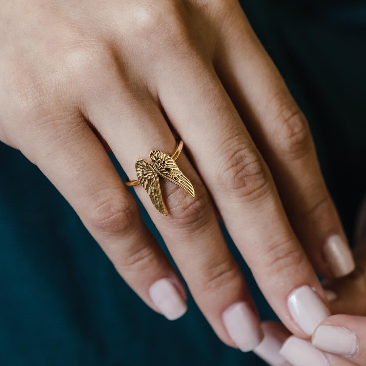 Guardian Angel Statement Ring - Sterling Silver Protection Jewelry for Women - Perfect for Gifts, Daily Wear & Spiritual Healing