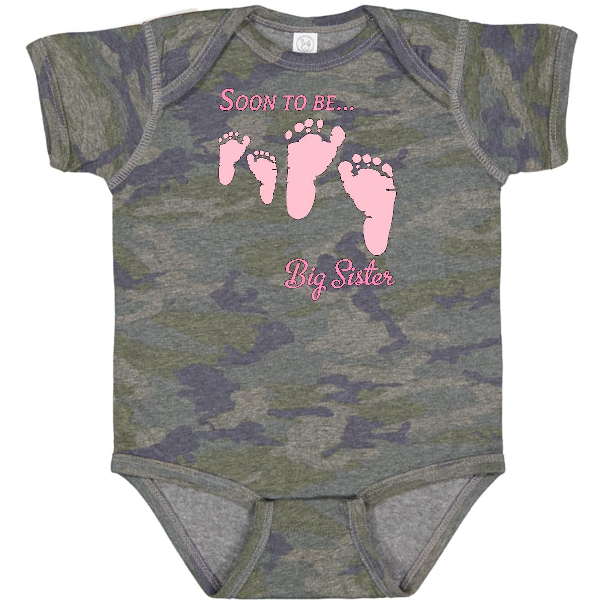 Inktastic Soon To Be Big Sister Baby Bodysuit - Cute Sibling Announcement Outfit for Newborns & Toddlers - Perfect for Pregnancy Reveal, Gender Announcement & Family Photos