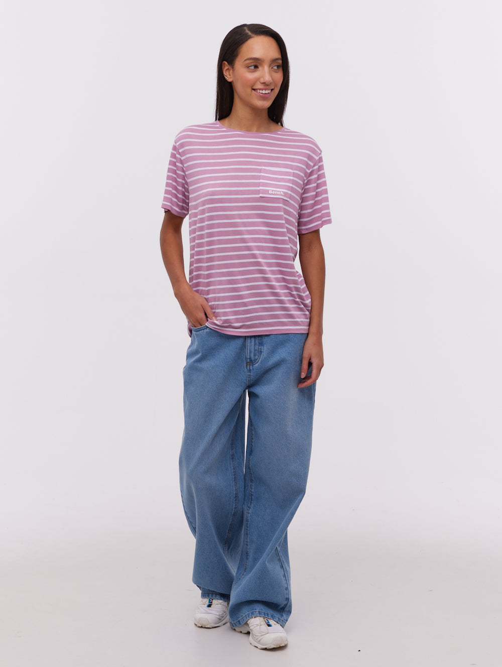 Nouria Striped Pocket T-Shirt for Men - Comfortable Casual Tee with Chest Pocket - Perfect for Everyday Wear, Outings, and Layering