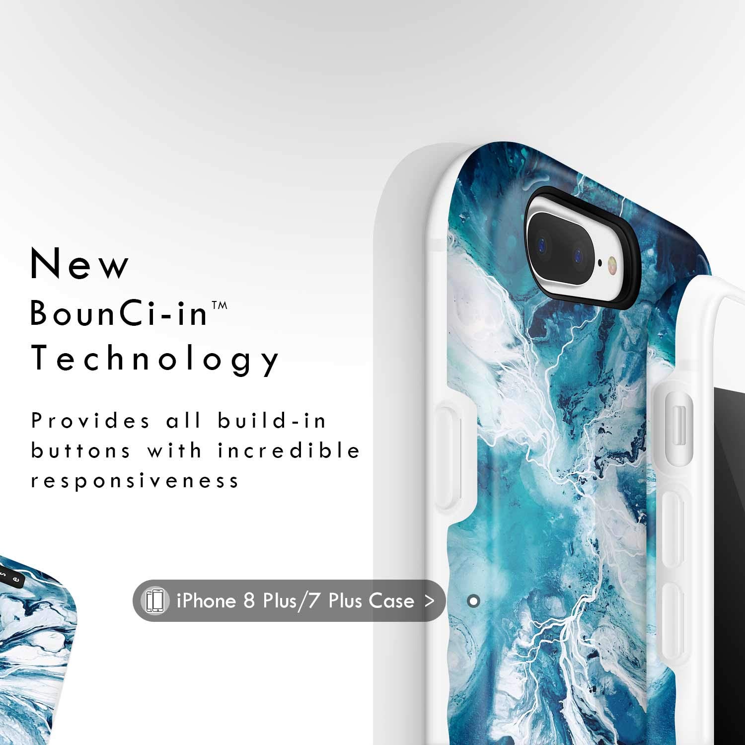 Premium Watercolor iPhone 8 Plus & iPhone 7 Plus Case - Akna GripTight Series Shockproof Silicone Cover with Ultra HD Print (Graphic 102241-US) - Perfect for Daily Protection & Stylish Outfit Matching