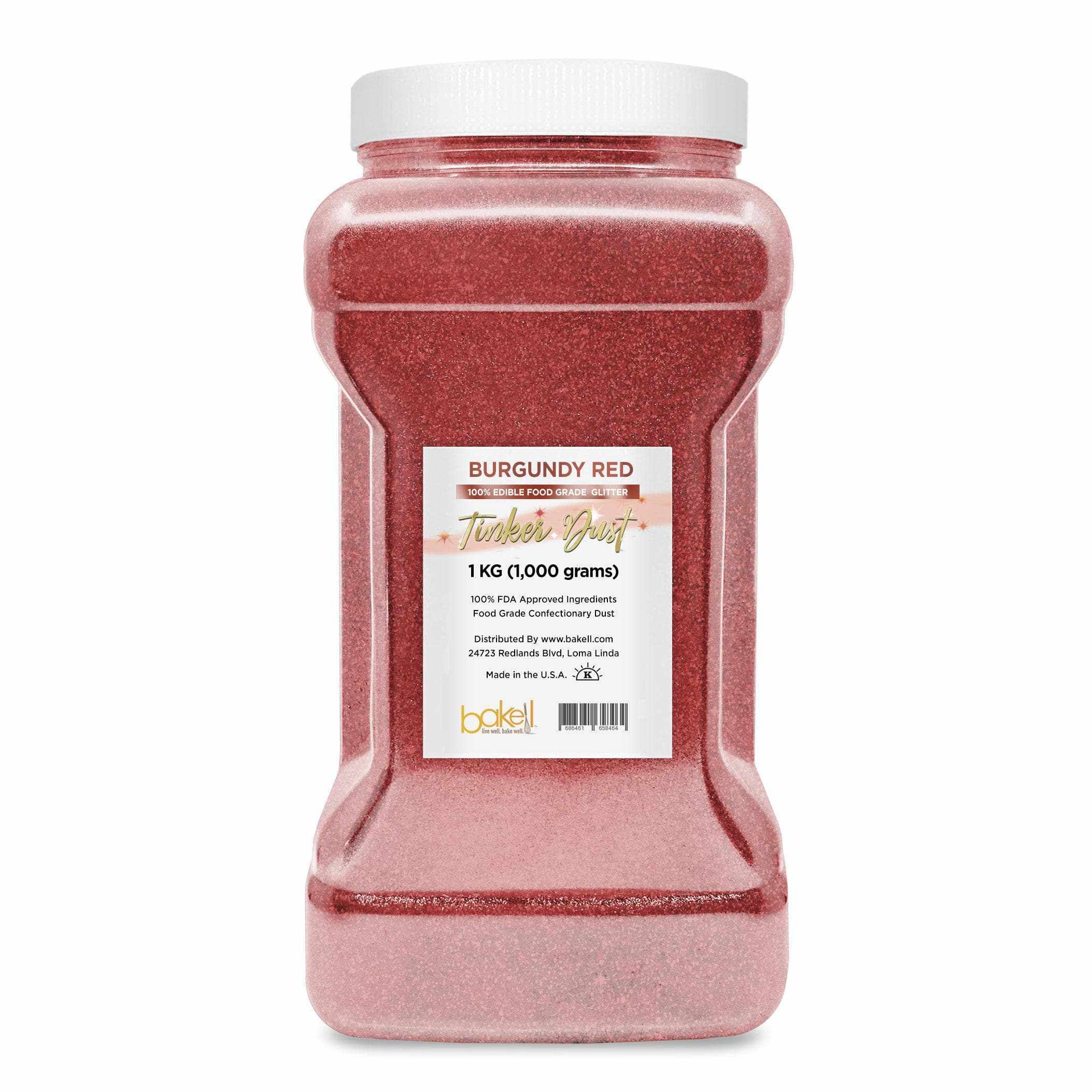 Premium Burgundy Red Tinker Dust® Glitter - Bulk Size (1 lb) for DIY Crafts, Nail Art, Scrapbooking & Home Decor | Fine Cosmetic Grade Glitter Powder