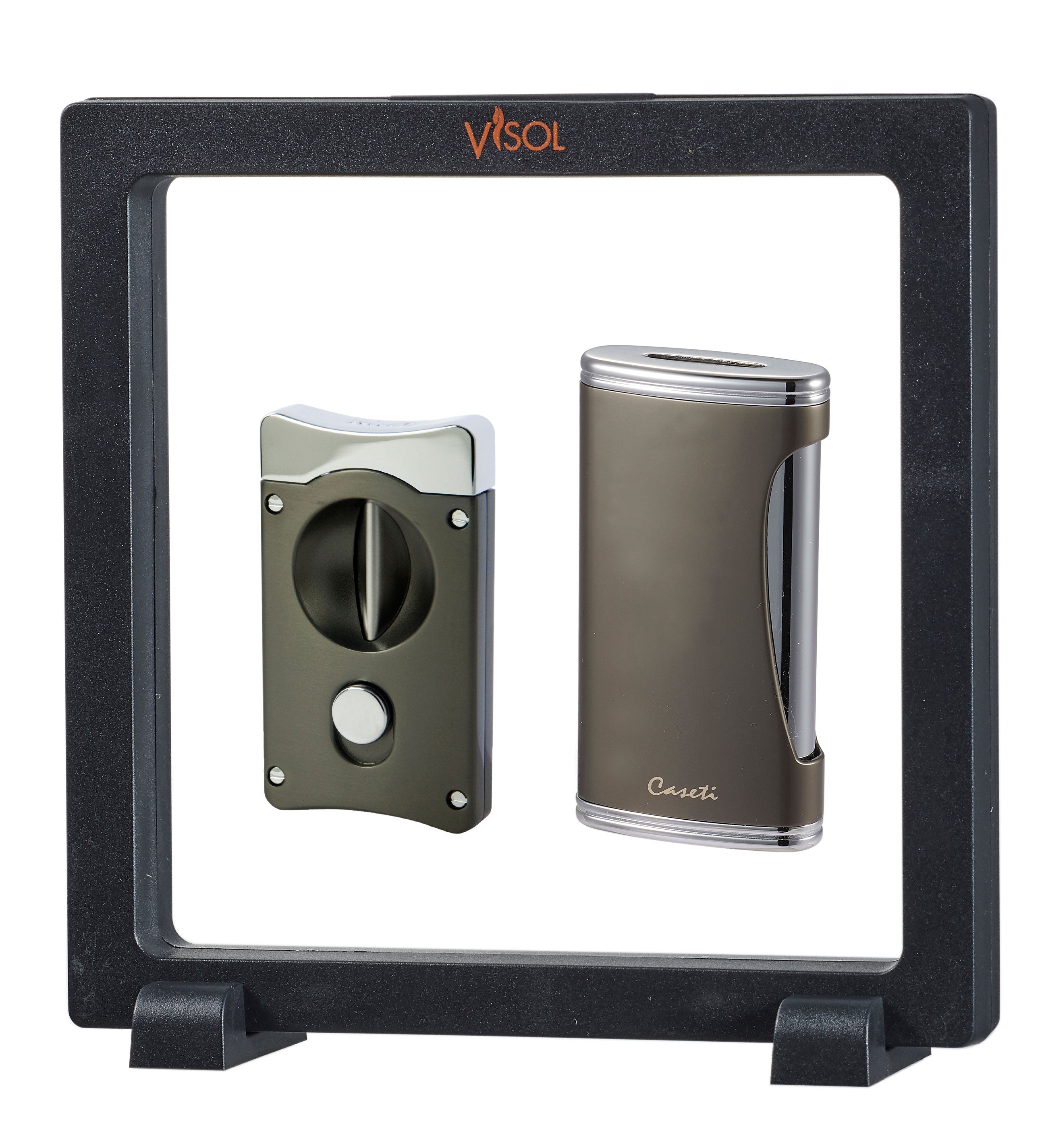 Visol Gunmetal Wedge V & BigFlat Floating Gift Set - Premium Floating Candle Holder for Weddings, Spa, Home Decor & Relaxation