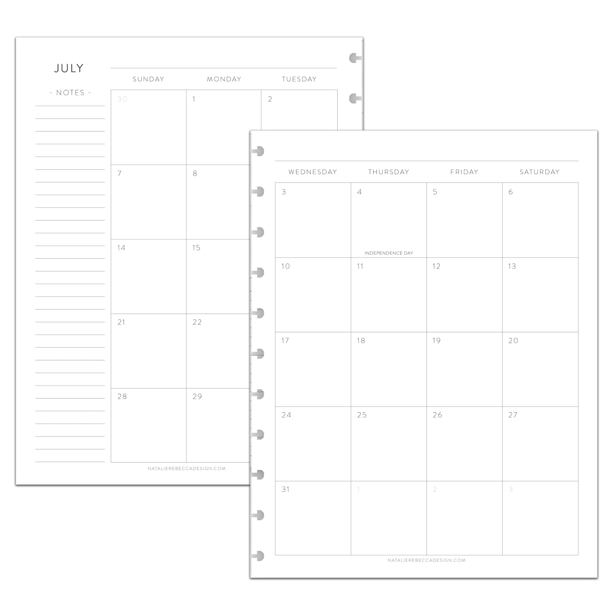 BetterNote July 2025 - June 2026 Academic Planner Refill for Discbound Notebooks | Compatible with Levenger Circa, Happy Planner, Arc & TUL | 8.5