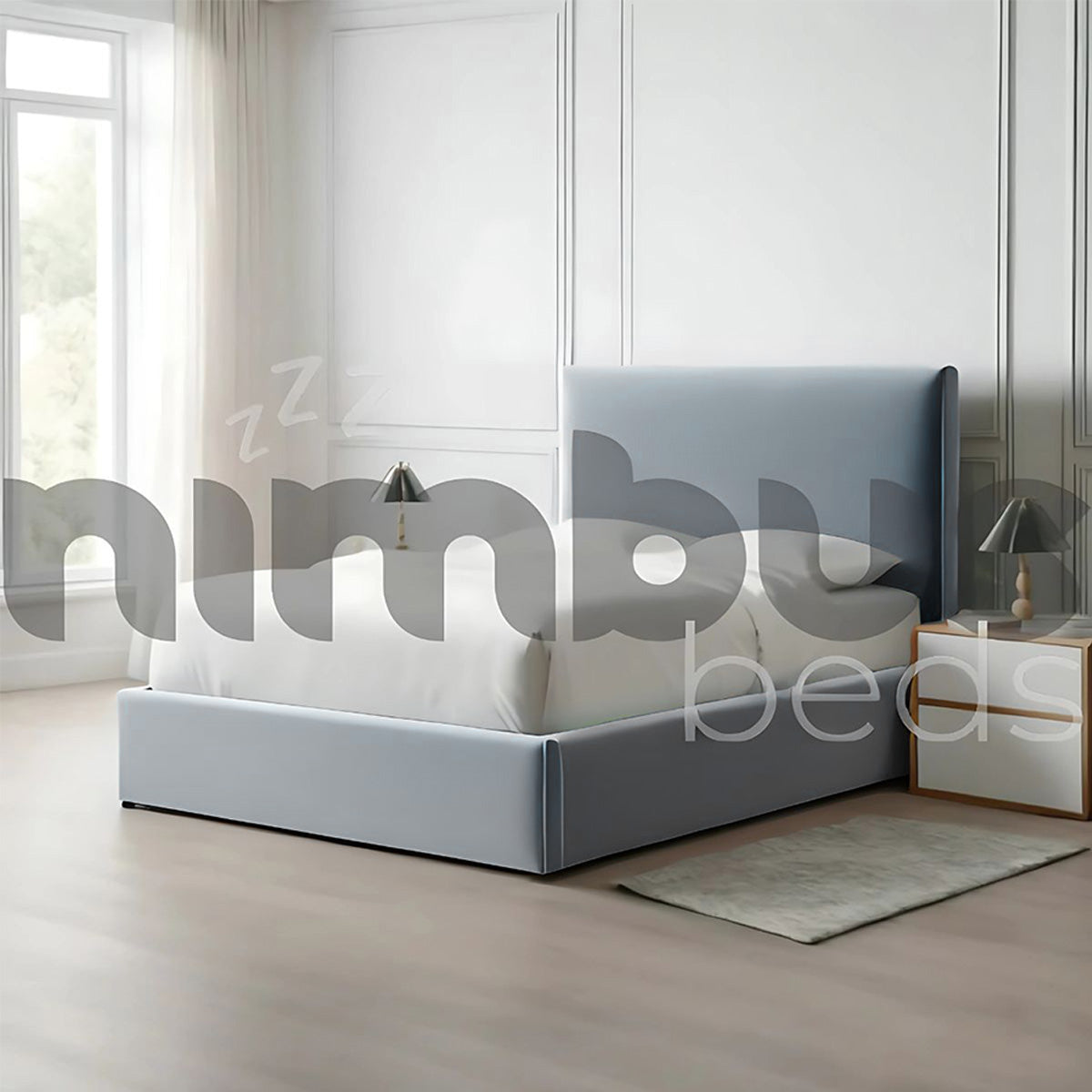 Queen Size One Panel Bed Frame - Sturdy Metal Platform Bed with Easy Assembly, No Box Spring Needed - Perfect for Modern Bedrooms, Guest Rooms & Small Spaces