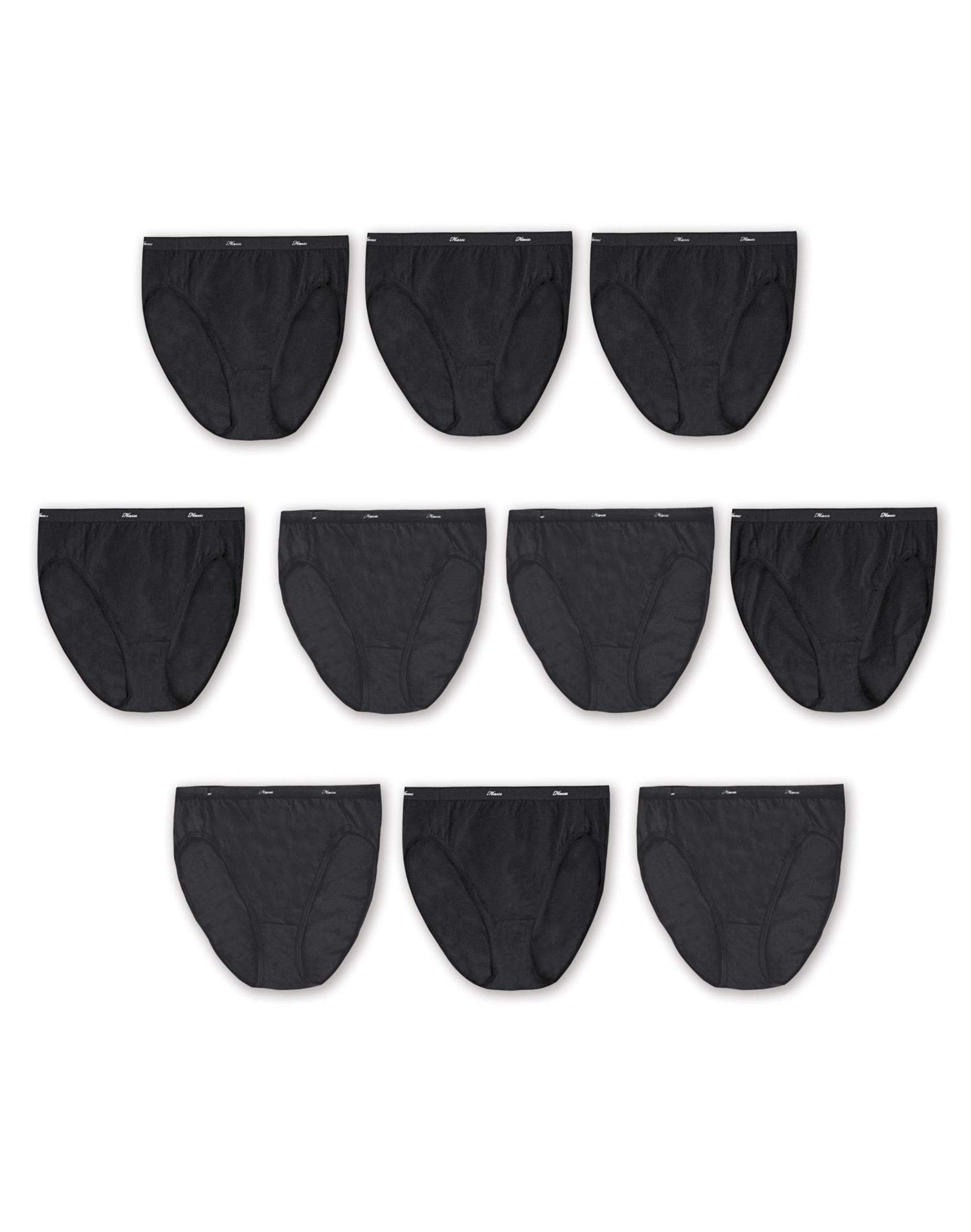 Hanes Women's High Cut Cotton Underwear 10-Pack - Soft Breathable High Waisted Panties for Everyday Comfort (Assorted Colors) | Perfect for Workouts, Yoga & Daily Wear