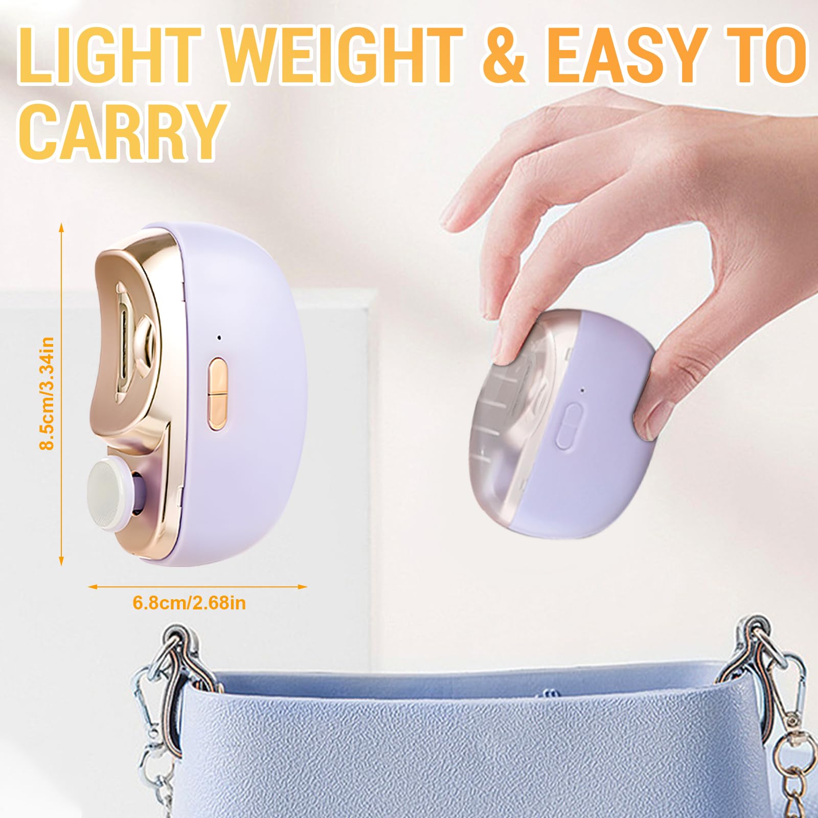 2 in 1 Electric Nail Clipper & Polisher - 2025 Upgraded Automatic Nail Trimmer for Adults & Seniors with Thick Toenails - Safe & Easy Finger & Toe Nail Care Kit (White) - Perfect for Home Use, Travel & Elderly Foot Care