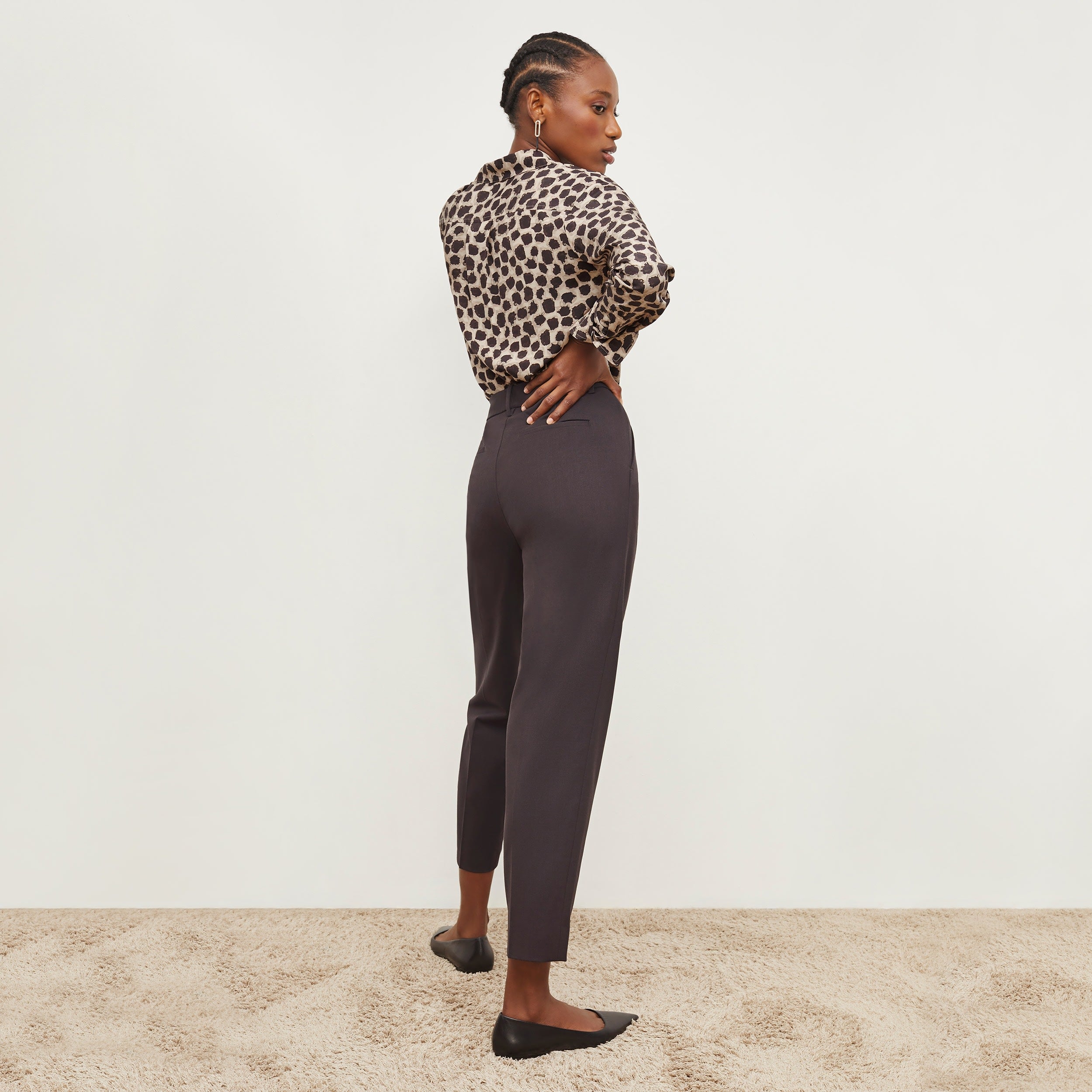 Mejia Washable Wool Twill Pants for Men - Comfortable Haze Gray Trousers for Office, Travel & Casual Wear
