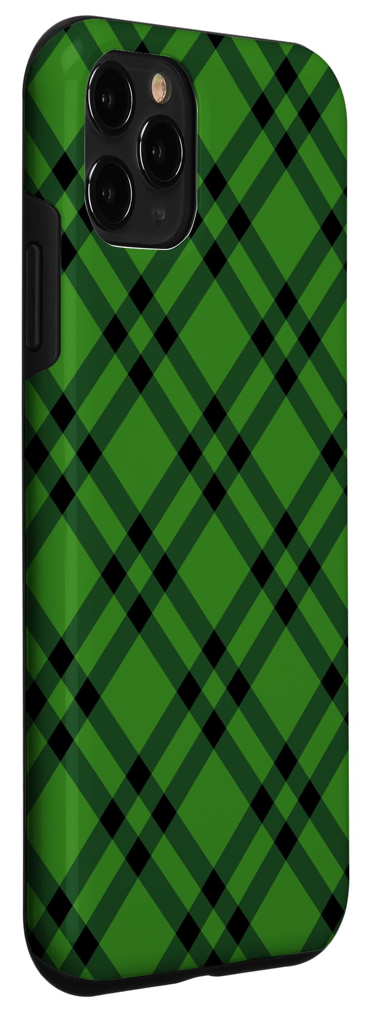 iPhone 11 Pro Case - Black and Green Gingham Buffalo Check Plaid Design, Slim Protective Cover for Everyday Use, Work, and Travel