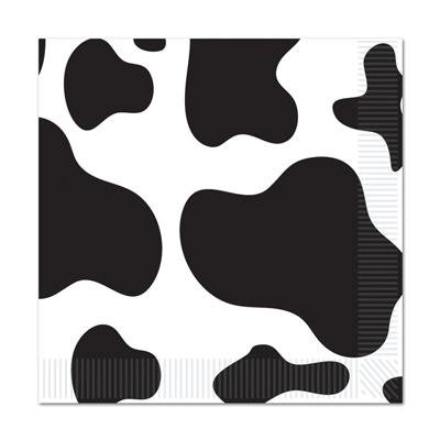 Cow Print Luncheon Napkins - Pack of 3 | Premium Disposable Paper Napkins for Parties, Weddings & Picnics | Stylish Cow Pattern Tableware for Farmhouse & Western Theme Events